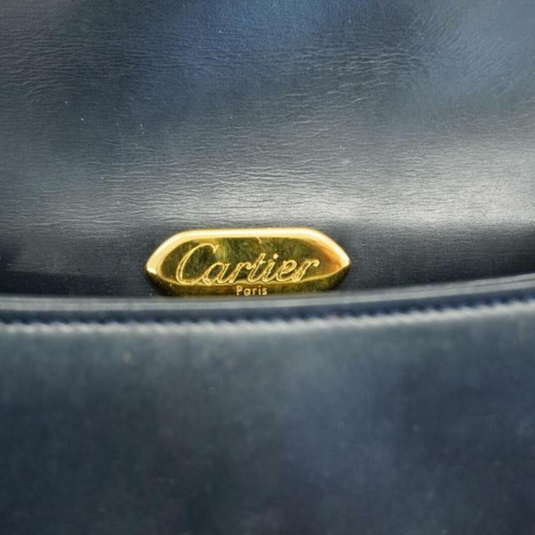 Cartier(カルティエ)の【4hb1635】カルティエ ショルダーバッグ/サファイア/レザー/ブラック/ゴールド金具 【中古】 レディース レディースのバッグ(ショルダーバッグ)の商品写真