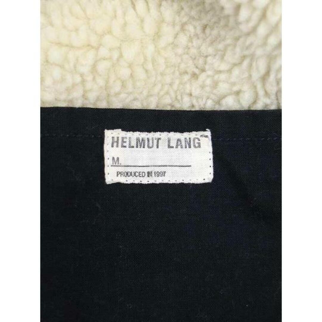 HELMUT LANG(ヘルムートラング)のHELMUT LANG ヘルムート ラング 1997AW 初期 Painted Coat ボアライナー付き ペイントライン モッズコート ブラック 46 メンズのジャケット/アウター(モッズコート)の商品写真