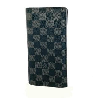 ルイヴィトン(LOUIS VUITTON)の【4hb1683】ルイヴィトン 長財布/ダミエ・グラフィット/ポルトフォイユブラザ/N62665/ブラック【中古】メンズ(財布)