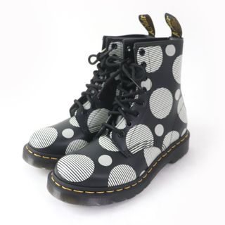 ドクターマーチン(Dr.Martens)の【ドンドン見直し】未使用品☆Dr.Martens ドクターマーチン POLKA DOT ポルカドット レザー 8ホール ブーツ ブラック UK4 レディース(ブーツ)