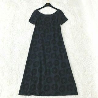 シビラ(Sybilla)の極美品✨シビラ　マキシワンピース　ロング　総柄　フレア　ゆったり　L　大人可愛い(ロングワンピース/マキシワンピース)