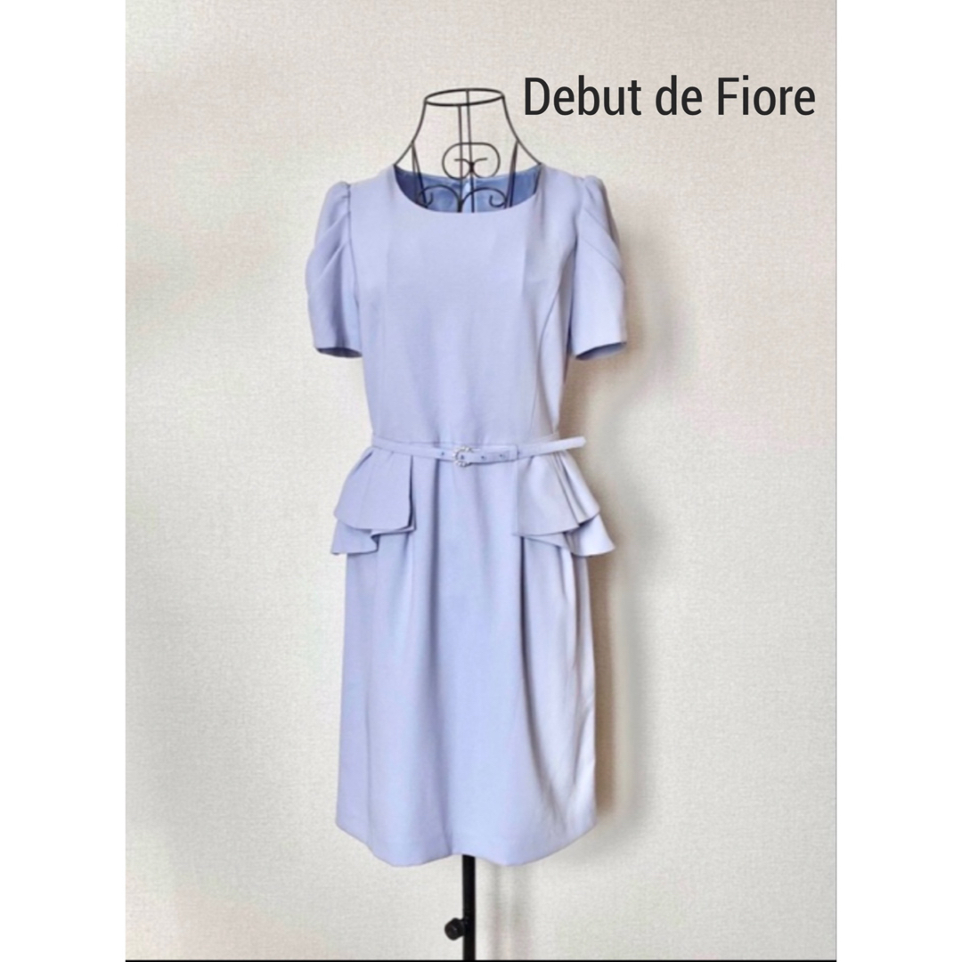 Debut de Fiore(デビュードフィオレ)のDebut de Fiore デビュードフィオレ　ペプラムワンピース レディースのワンピース(ひざ丈ワンピース)の商品写真