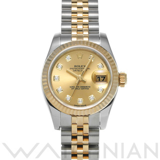 ロレックス(ROLEX)の中古 ロレックス ROLEX 179173G ランダムシリアル シャンパン /ダイヤモンド レディース 腕時計(腕時計)
