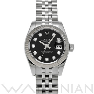 ロレックス(ROLEX)の中古 ロレックス ROLEX 179174G V番(2008年頃製造) ブラック /ダイヤモンド レディース 腕時計(腕時計)