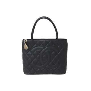 シャネル(CHANEL)の極美品 CHANEL シャネル 復刻トートバック A01804 15番台 キャビアスキン ブラック シルバープレート 中古 62280(トートバッグ)