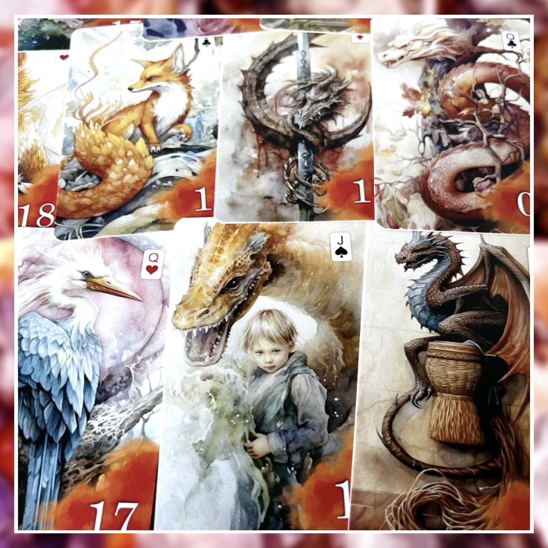 ✨クールなデザイン✨様々なドラゴンが登場するファンタジー世界のルノルマンカード エンタメ/ホビーのエンタメ その他(その他)の商品写真