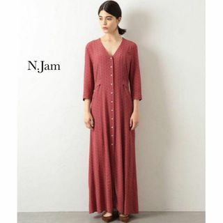 Noble - 美品 N.Jam ダマスクプリントワンピース 総柄 マキシ丈 ロング