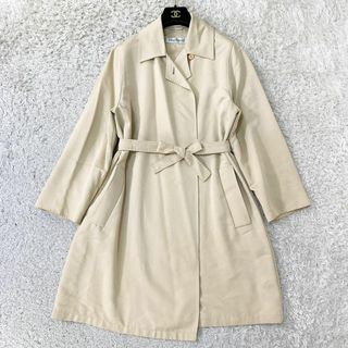 マックスマーラ(Max Mara)の美品✨ マックスマーラ　最高級白タグ　スプリングコート　ベルト　ロング　38(スプリングコート)