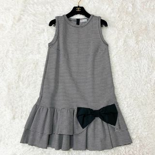 レッドヴァレンティノ(RED VALENTINO)の極美品✨レッドヴァレンティノ　ワンピース　リボン　フリル　ボーダー　M　大人可愛(ひざ丈ワンピース)