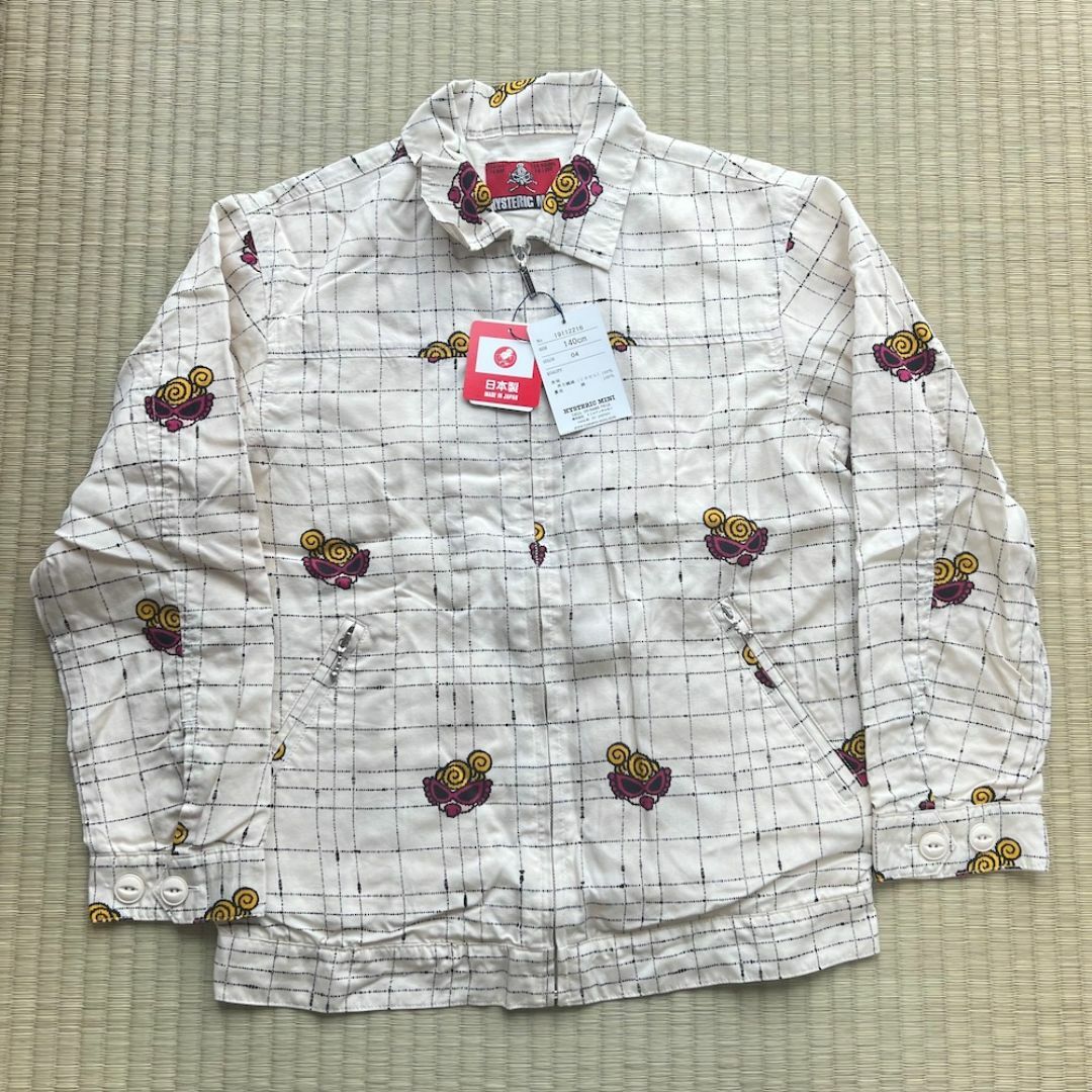 A BATHING APE(アベイシングエイプ)のHysteric Mini キッズ ジャケット 140cm アイボリー キッズ/ベビー/マタニティのキッズ服男の子用(90cm~)(ジャケット/上着)の商品写真