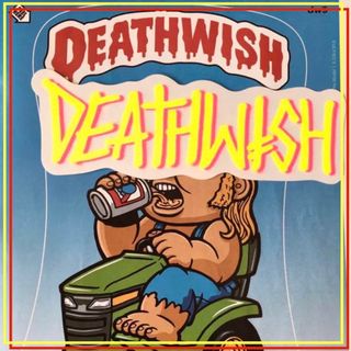 DEATHWISHデスウィッシュUS限定ダブルプリントSK8ロゴステッカー(スケートボード)