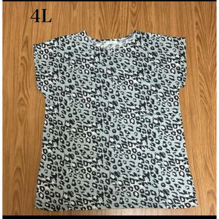 未使用品 4L Tシャツ レオパード ヒョウ柄 大きいサイズ(Tシャツ(半袖/袖なし))