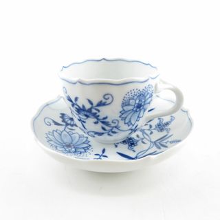 マイセン(MEISSEN)の美品 MEISSEN マイセン ブルーオニオン カップ＆ソーサー コーヒー ティー SO994 (グラス/カップ)