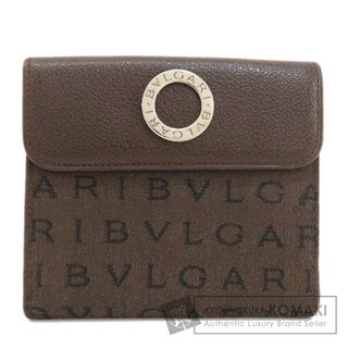 ブルガリ(BVLGARI)のBVLGARI ロゴマニア ブルガリブルガリ 二つ折り財布（小銭入れあり） キャンバス レザー レディース(財布)