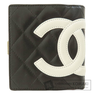 シャネル(CHANEL)のCHANEL カンボンライン シルバー金具 二つ折り財布（小銭入れあり） カーフ レディース(財布)