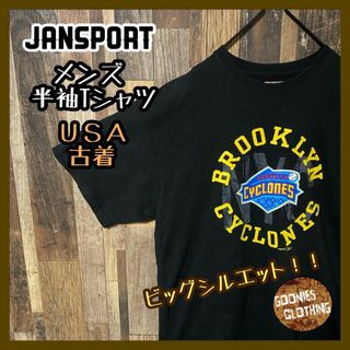 メンズ tシャツ ブラック ジャンスポーツ カレッジロゴ プリント XL 半袖(Tシャツ/カットソー(半袖/袖なし))