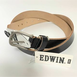 r703 【新品・未使用】幅3㎝　エドウィン EDWIN １枚本革ベルト 黒