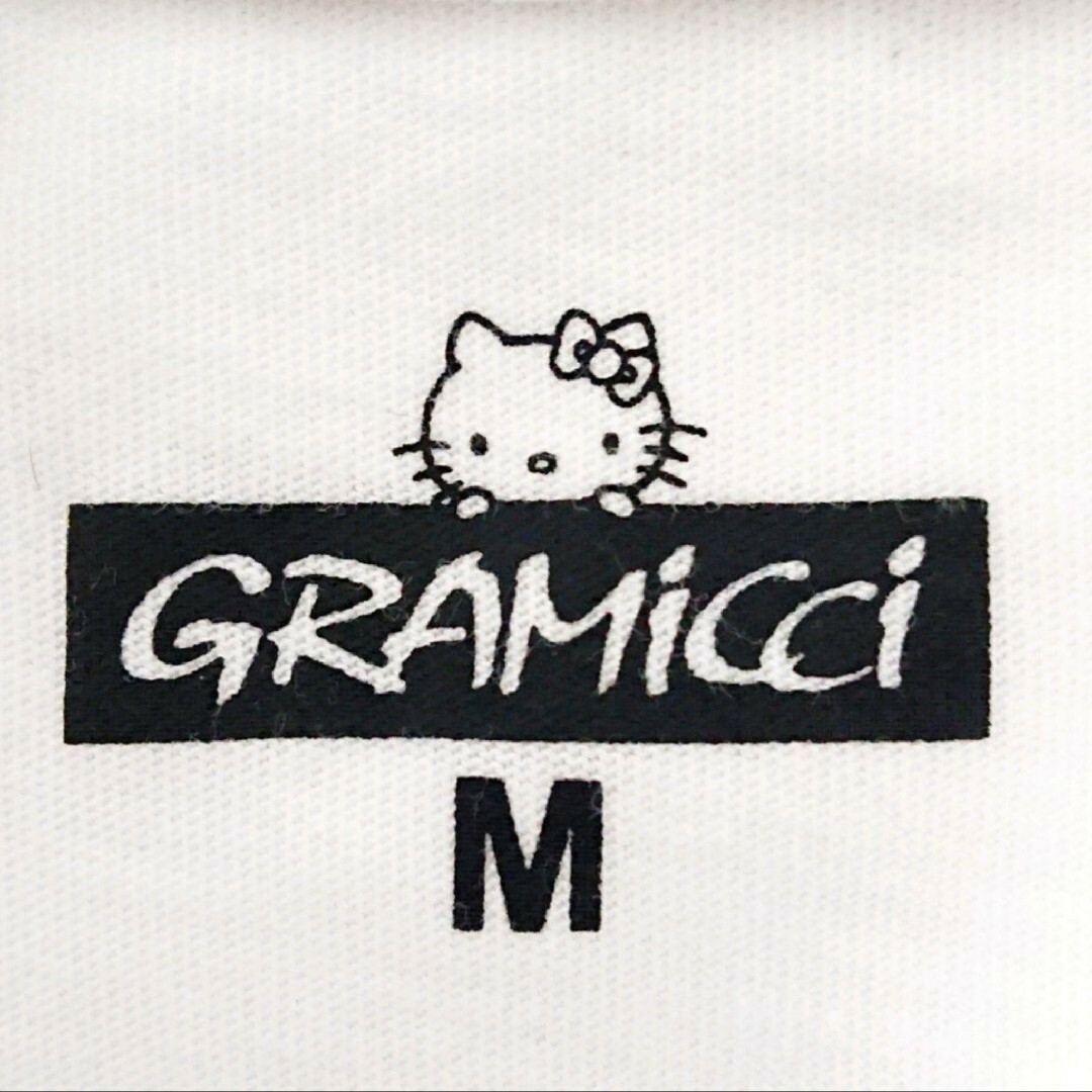 GRAMICCI(グラミチ)の希少 グラミチ ハローキティ サンリオ コラボ フロント ロゴ 半袖 Tシャツ メンズのトップス(Tシャツ/カットソー(半袖/袖なし))の商品写真