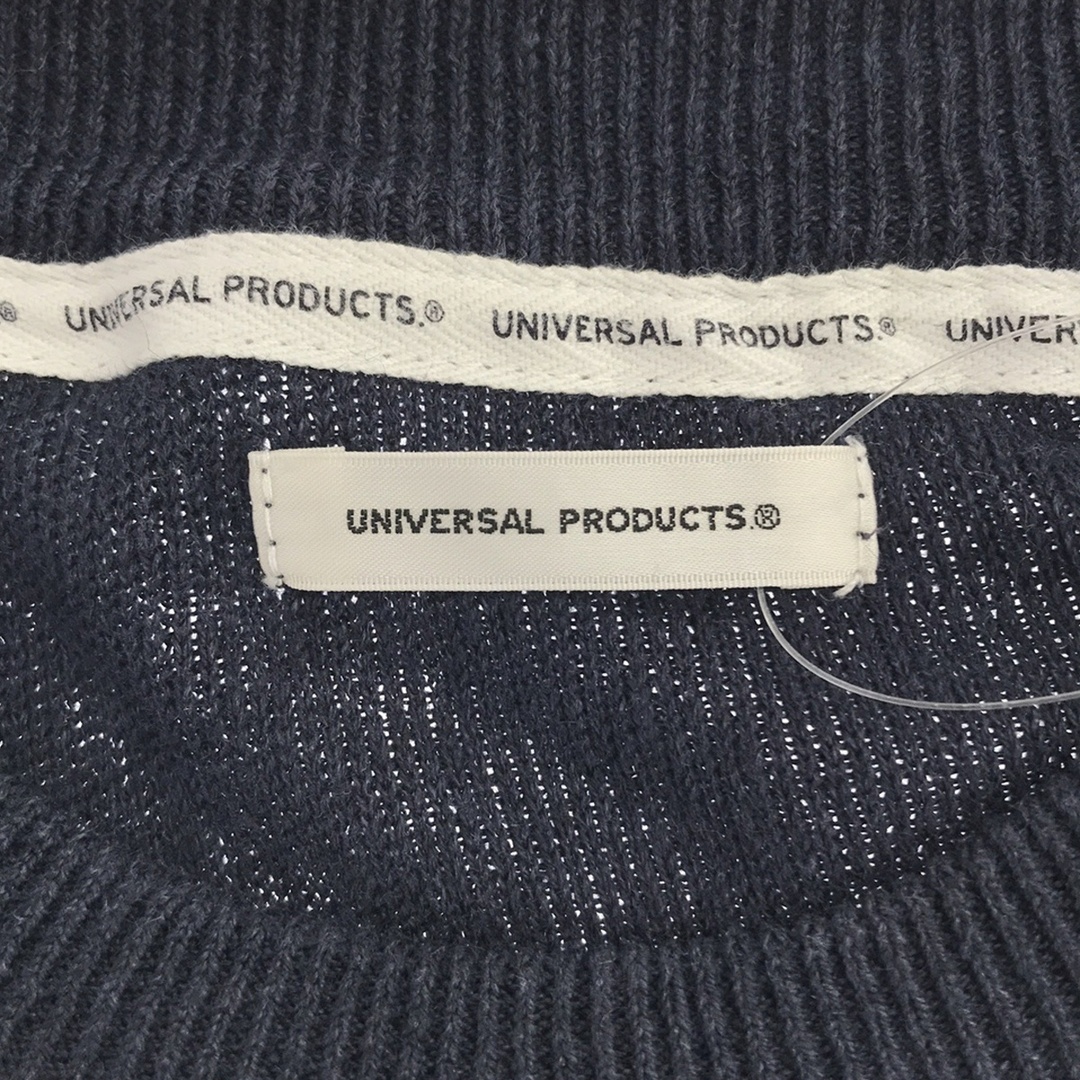 UNIVERSAL PRODUCTS ユニバーサルプロダクツ 23SS HEMP CREW NECK KINT  リネンニットセーター ネイビー 3 231-60203 メンズのトップス(ニット/セーター)の商品写真