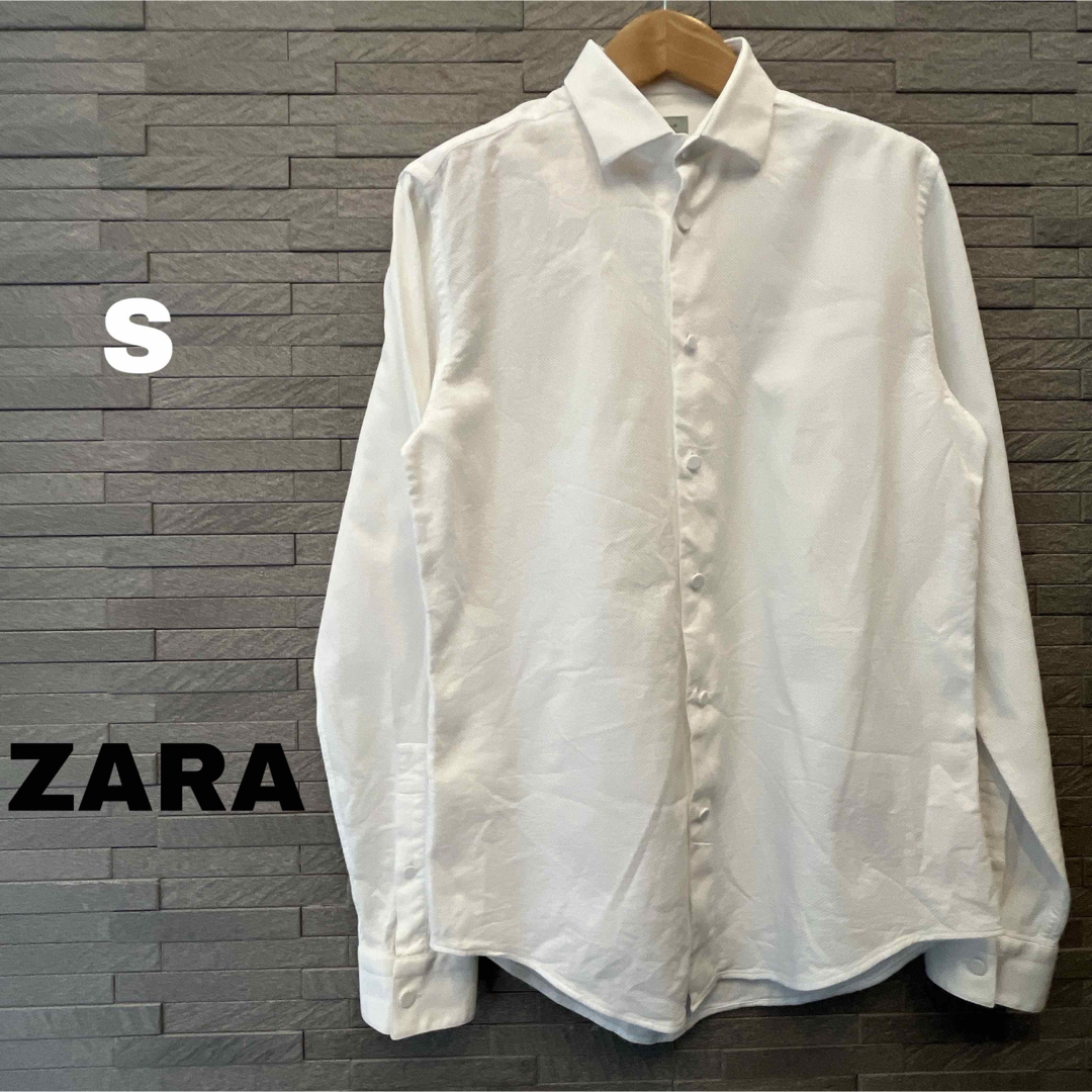 ZARA(ザラ)のZARAザラ メンズ 長袖 ノーマルシャツ スーツ オフィス　シンプル ホワイト メンズのトップス(シャツ)の商品写真