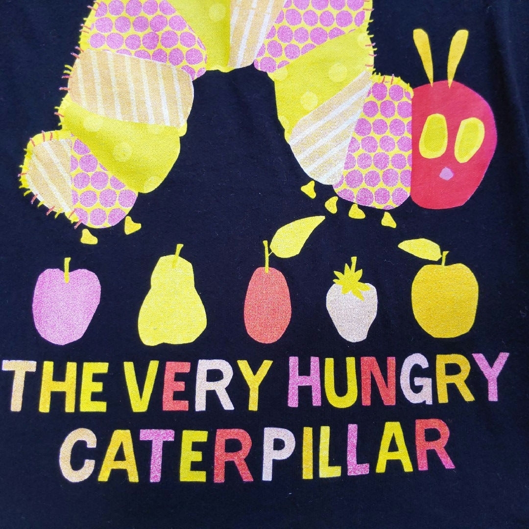 ERIC CARLE(エリックカール)のはらぺこあおむし　半袖　Tシャツ　120　黒　女の子 キッズ/ベビー/マタニティのキッズ服女の子用(90cm~)(Tシャツ/カットソー)の商品写真