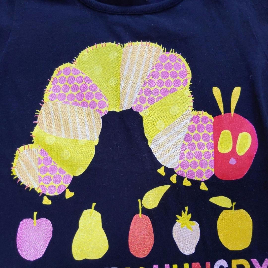 ERIC CARLE(エリックカール)のはらぺこあおむし　半袖　Tシャツ　120　黒　女の子 キッズ/ベビー/マタニティのキッズ服女の子用(90cm~)(Tシャツ/カットソー)の商品写真