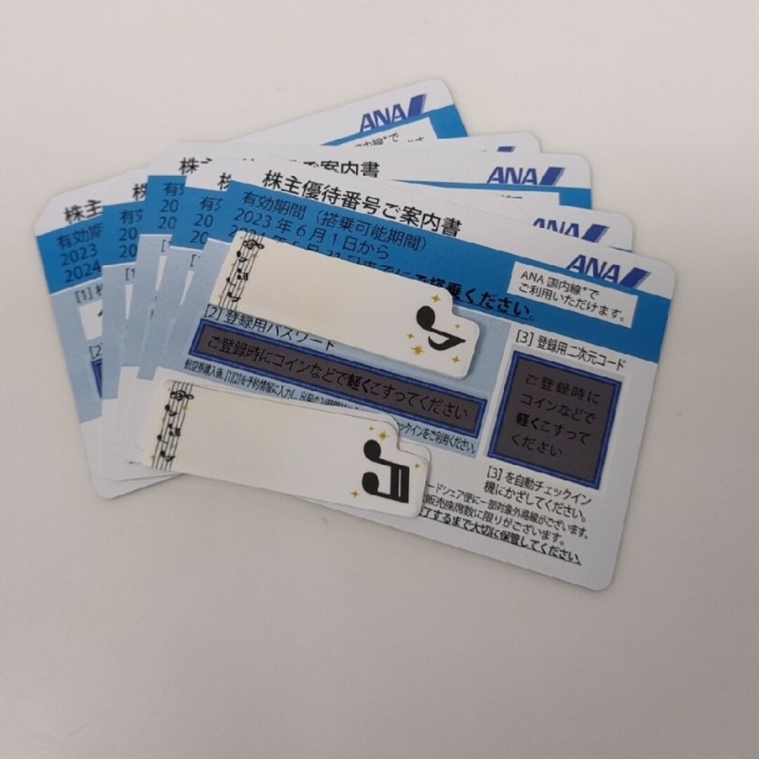 ANA(全日本空輸)(エーエヌエー(ゼンニッポンクウユ))のANA株主優待券　5枚 チケットの乗車券/交通券(航空券)の商品写真