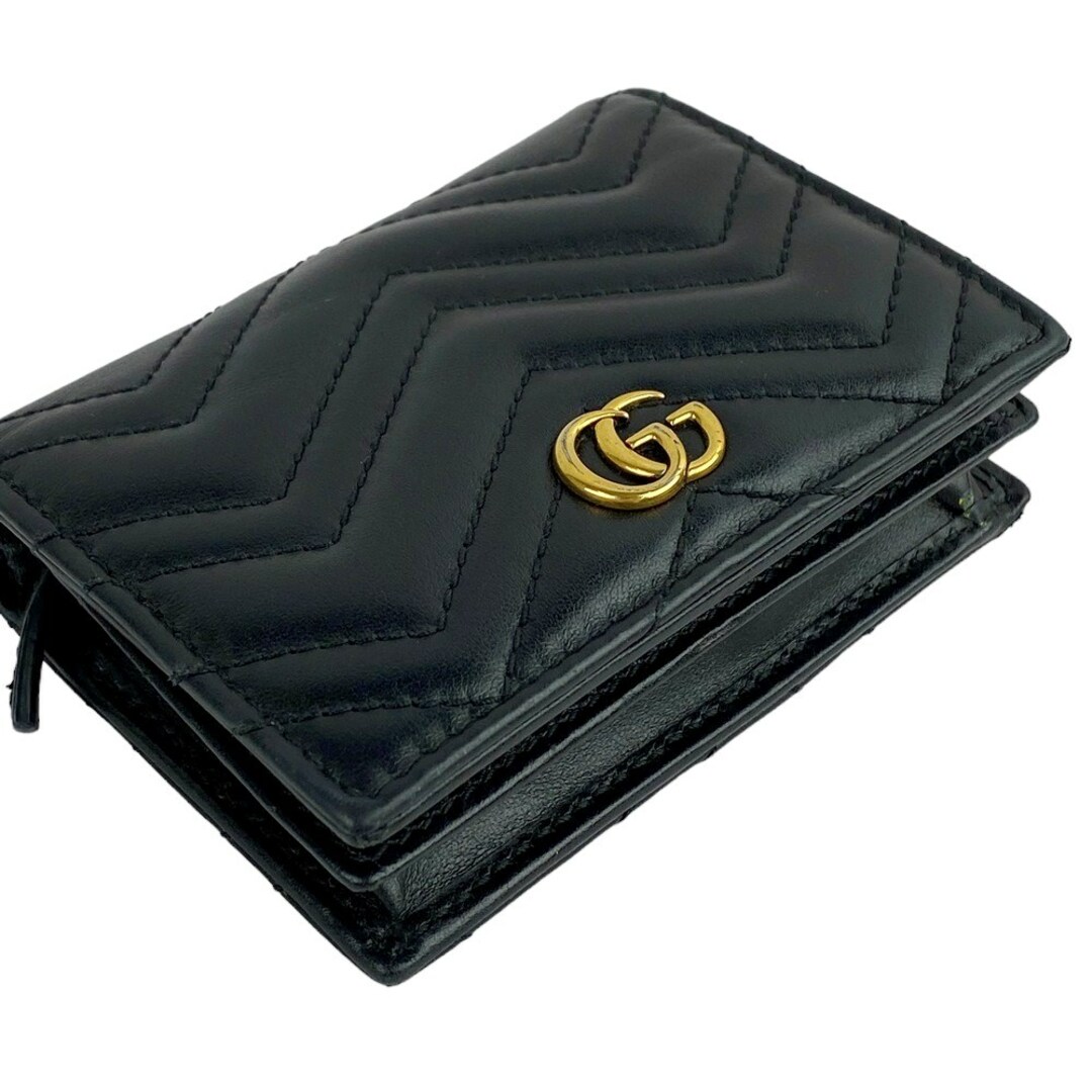 □美品□ グッチ GG マーモント 二つ折り コンパクト 財布 □美品□ グッチ GG マーモント 二つ折り コンパクト 財布