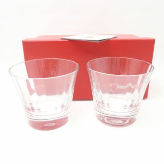 バカラ(Baccarat)の美品 Baccarat バカラ ミルニュイ タンブラー 2点 クリスタル ロックグラス オールドファッション ペア SY8540 (タンブラー)