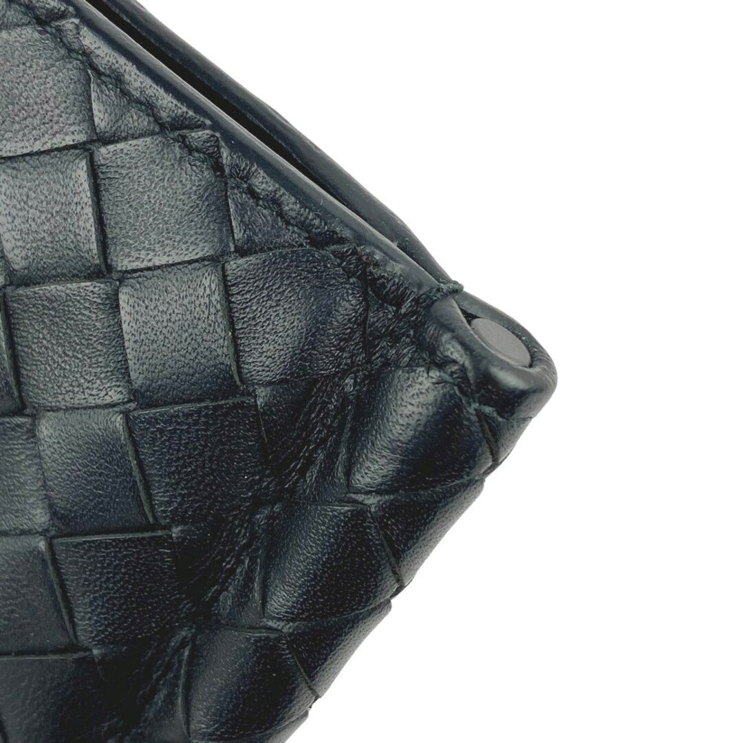 Bottega Veneta(ボッテガヴェネタ)の■美品■　ボッテガヴェネタ 二つ折り 財布 札入れ マネークリップ イントレチャート レザー ブラック 【121432】 メンズのファッション小物(折り財布)の商品写真