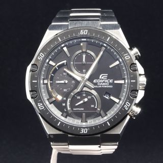 CASIO - IT20Z3SFGQMJ CASIO カシオ EDIFICE エディフィス EFS-S560Y 腕時計 ソーラー ブラック文字盤 デイト 動作品 10気圧防水