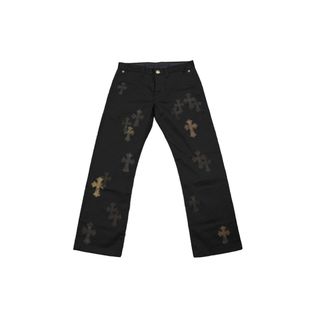 クロムハーツ(Chrome Hearts)の新品同様品 CHROME HEARTS クロムハーツ クロスパッチ チノパンツ ブラック カモフラージュ シルバー925 サイズ32 中古 62224(その他)