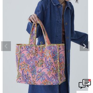 キャセリーニ(Casselini)の美品　キャセリーニ　Block print quilted バッグ　(トートバッグ)