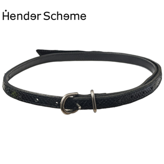 エンダースキーマ(Hender Scheme)のHender Scheme ブラック パイソン レザー ベルト(ベルト)