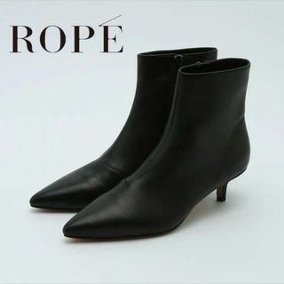 ■ ROPE レザーポインテッドショートブーツ サイズ36 1/2