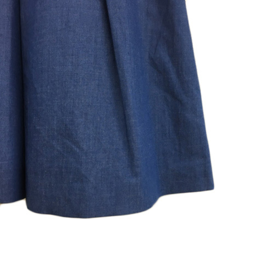 Rirandture(リランドチュール)のリランドチュール スカート フレア ミニ リボン タック 無地 2 青 紺 レディースのスカート(ミニスカート)の商品写真