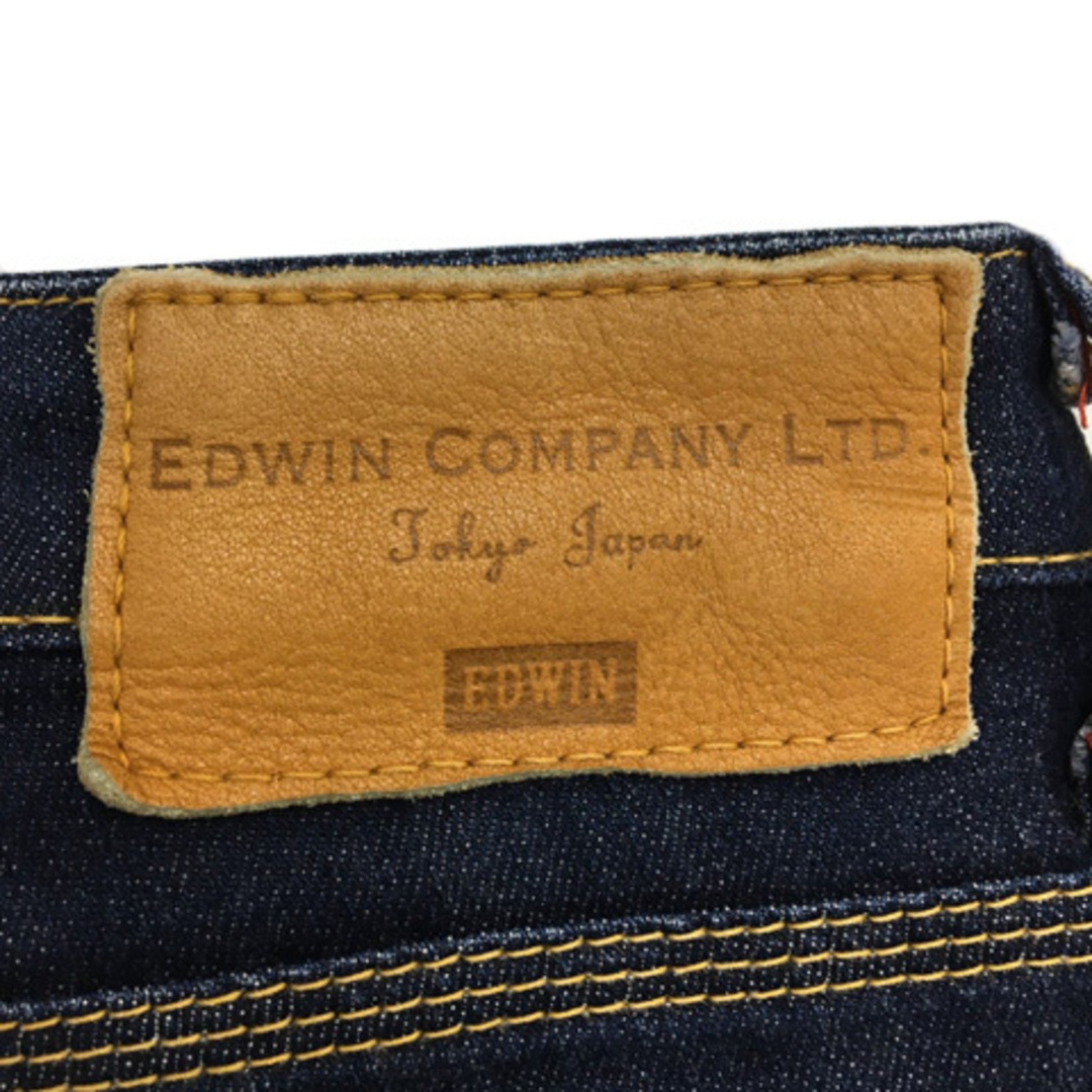 EDWIN(エドウィン)のエドウィン パンツ デニム ジーンズ スキニー 25×32 紺 ネイビー レディースのパンツ(デニム/ジーンズ)の商品写真