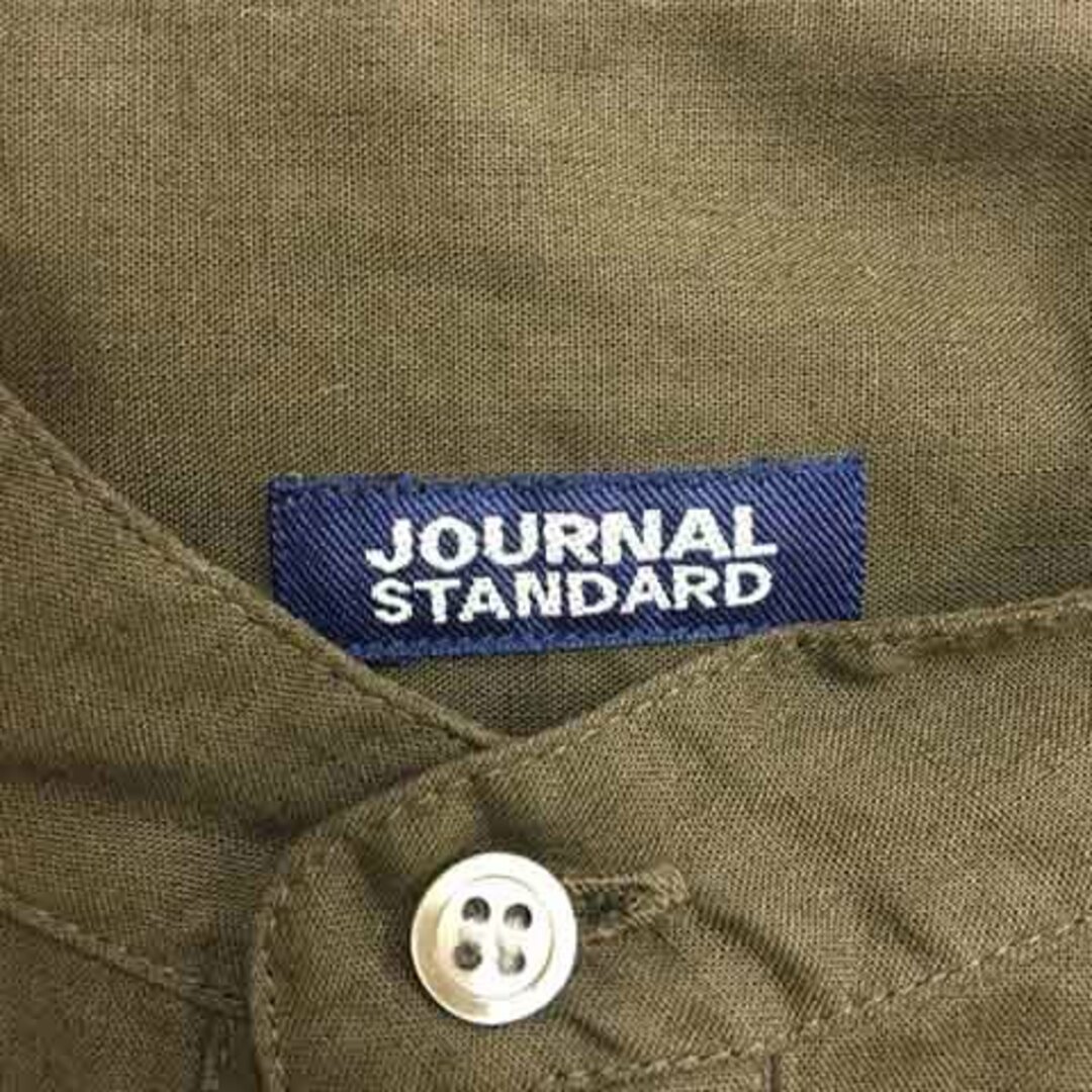 JOURNAL STANDARD(ジャーナルスタンダード)のジャーナルスタンダード シャツ ブラウス チュニック リネン 長袖 緑 茶 レディースのトップス(シャツ/ブラウス(長袖/七分))の商品写真