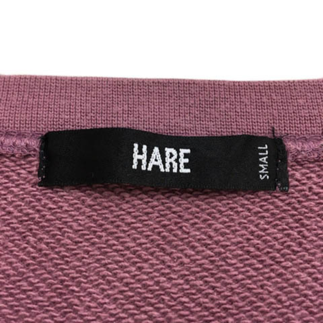 HARE(ハレ)のハレ トレーナー スウェット プルオーバー 無地 長袖 S 紫 ピンク メンズのトップス(その他)の商品写真
