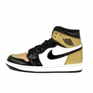 ナイキ(NIKE)のナイキ NIKE ■ 【 AIR JORDAN 1 RETRO HIGH OG NRG Gold Toe 861428 007 】 エア ジョーダン 1 ハイ ゴールド トゥ スニーカー　w18240(スニーカー)