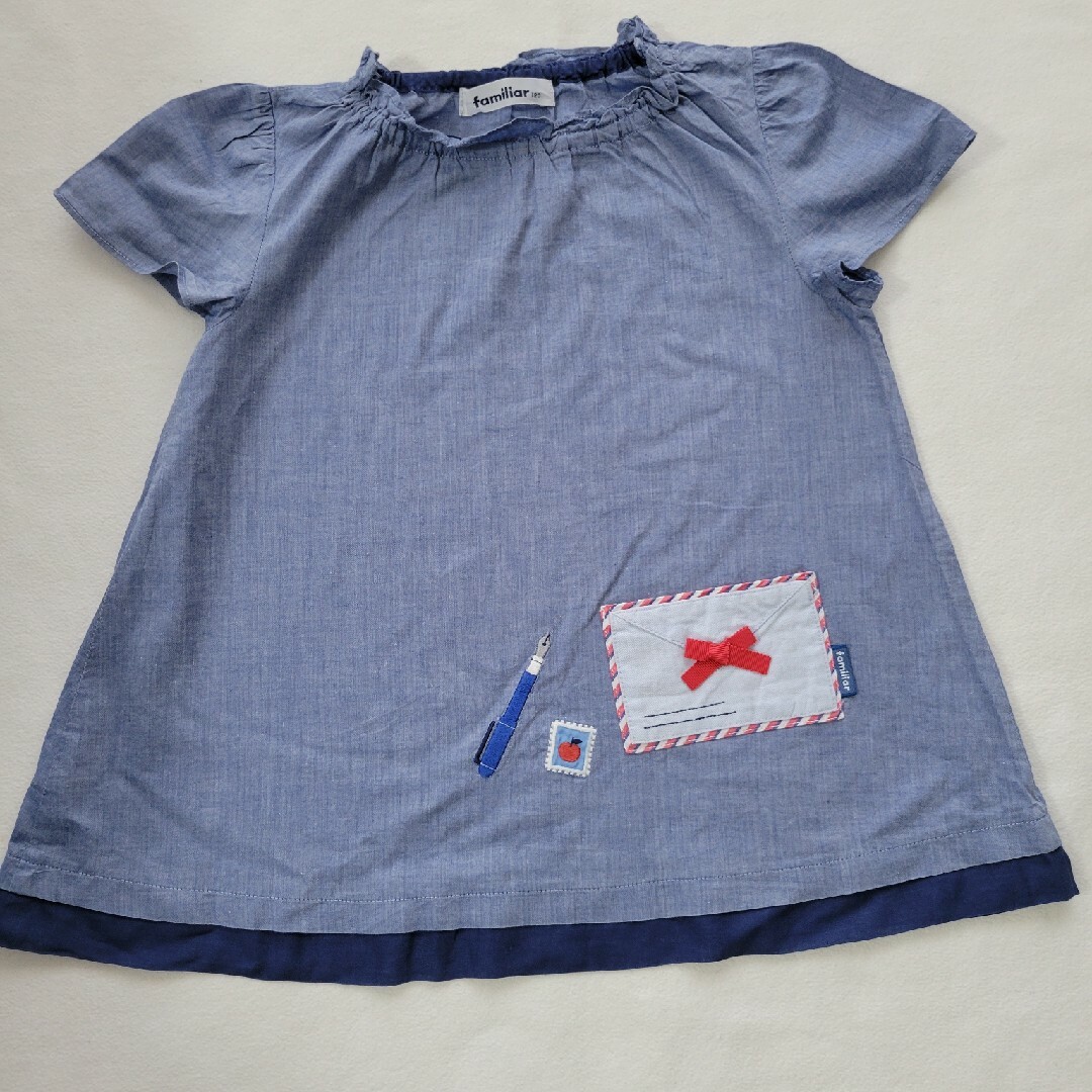 familiar(ファミリア)のused　ファミリア　チュニック　120 キッズ/ベビー/マタニティのキッズ服女の子用(90cm~)(Tシャツ/カットソー)の商品写真