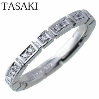 タサキ(TASAKI)のタサキ ダイヤ リング ピアノ 現行モデル フルエタニティ 7号 PT950 0.10ct RD-F2753型 新品仕上げ済 TASAKI 田崎真珠【15700】(リング(指輪))