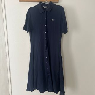 ラコステ(LACOSTE)のラコステ　ポロワンピース　XS 34(ひざ丈ワンピース)