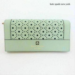 ケイトスペードニューヨーク(kate spade new york)の未使用級 ケイトスペードニューヨーク レザー カットワーク 二つ折り 長財布(財布)
