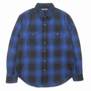 アザー(other)の極美品 23aw マインデニム ウエスタンシャツ オンブレチェック 3 青(シャツ)