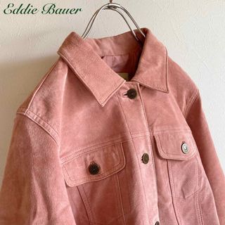 エディーバウアー(Eddie Bauer)のエディーバウアー スエード レザー トラッカージャケット S ピンク(その他)