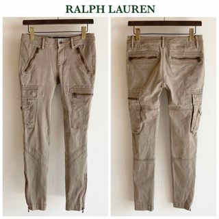 ラルフローレン(Ralph Lauren)のラルフローレン ストレッチ スリム カーゴパンツ 4 サンドベージュ カーキ(ワークパンツ/カーゴパンツ)