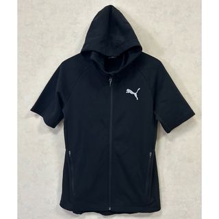 PUMA - PUMA プーマ メンズ 半袖パーカージャケット ブラック Sサイズ