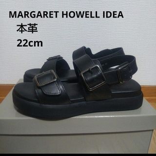 MARGARET HOWELL - 新品19910円☆マーガレットハウエルアイデア サンダル 本革 黒 22cm