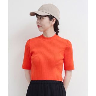 チャイルドウーマン(CHILD WOMAN)のCHILD WOMAN C/NYワイドリブ ハイネック5分袖プルオーバー(カットソー(半袖/袖なし))